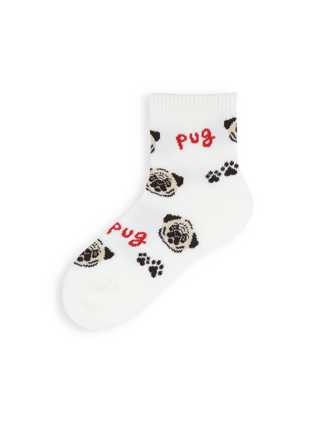 【3足1,485円】キッズ I LOVE PUGショートソックス / 19-21cm