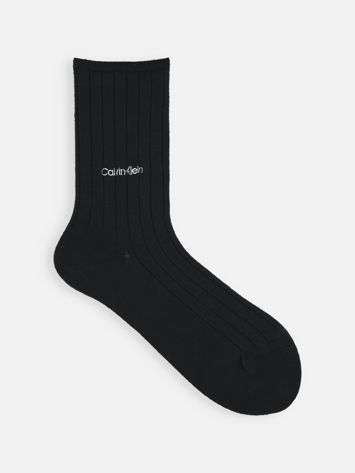 Calvin Klein 刺繡太リブソックス - クロ