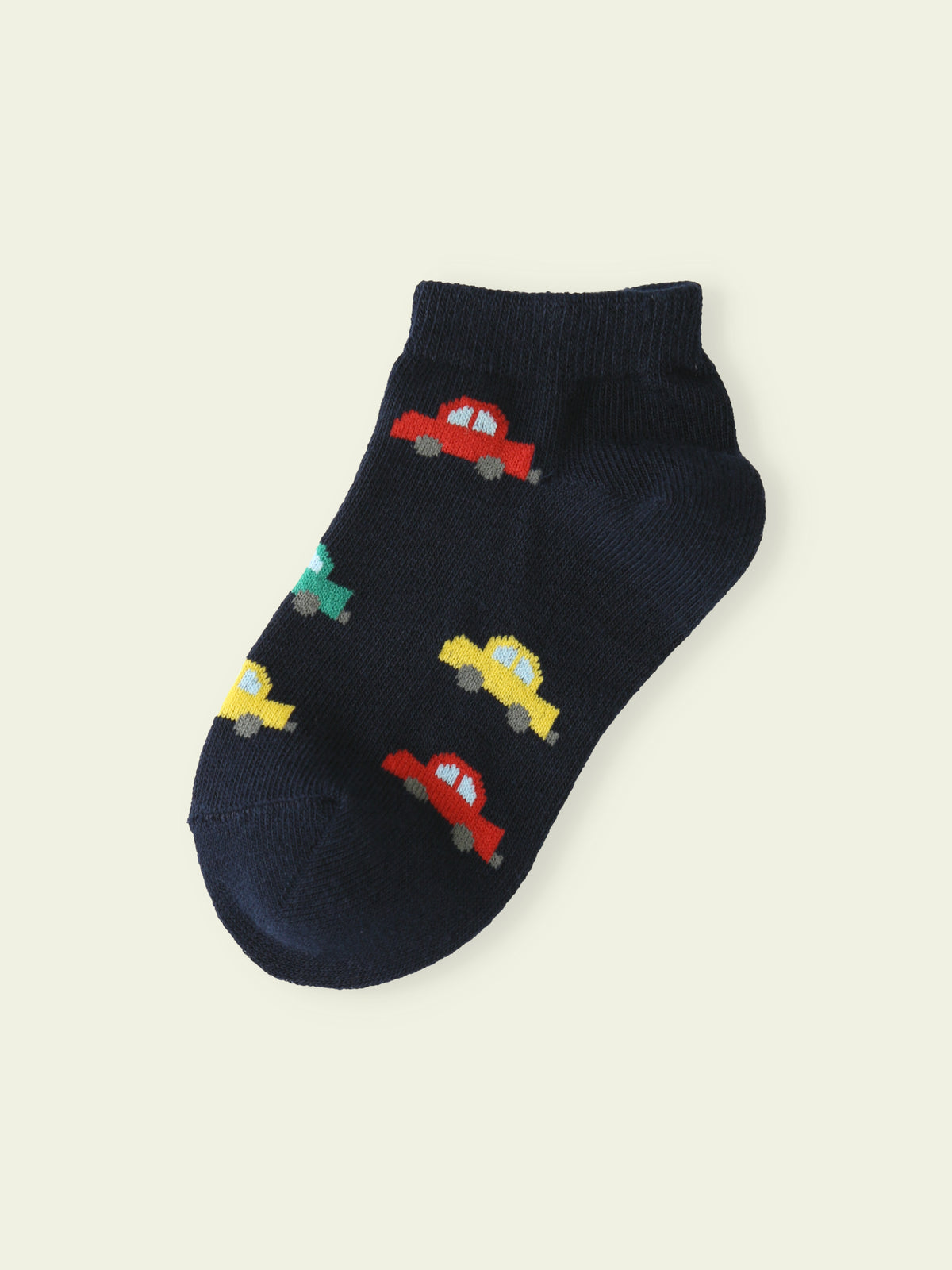 【3足1,485円】キッズ カラフルくるまスニーカー丈ソックス / 16-18cm - コン