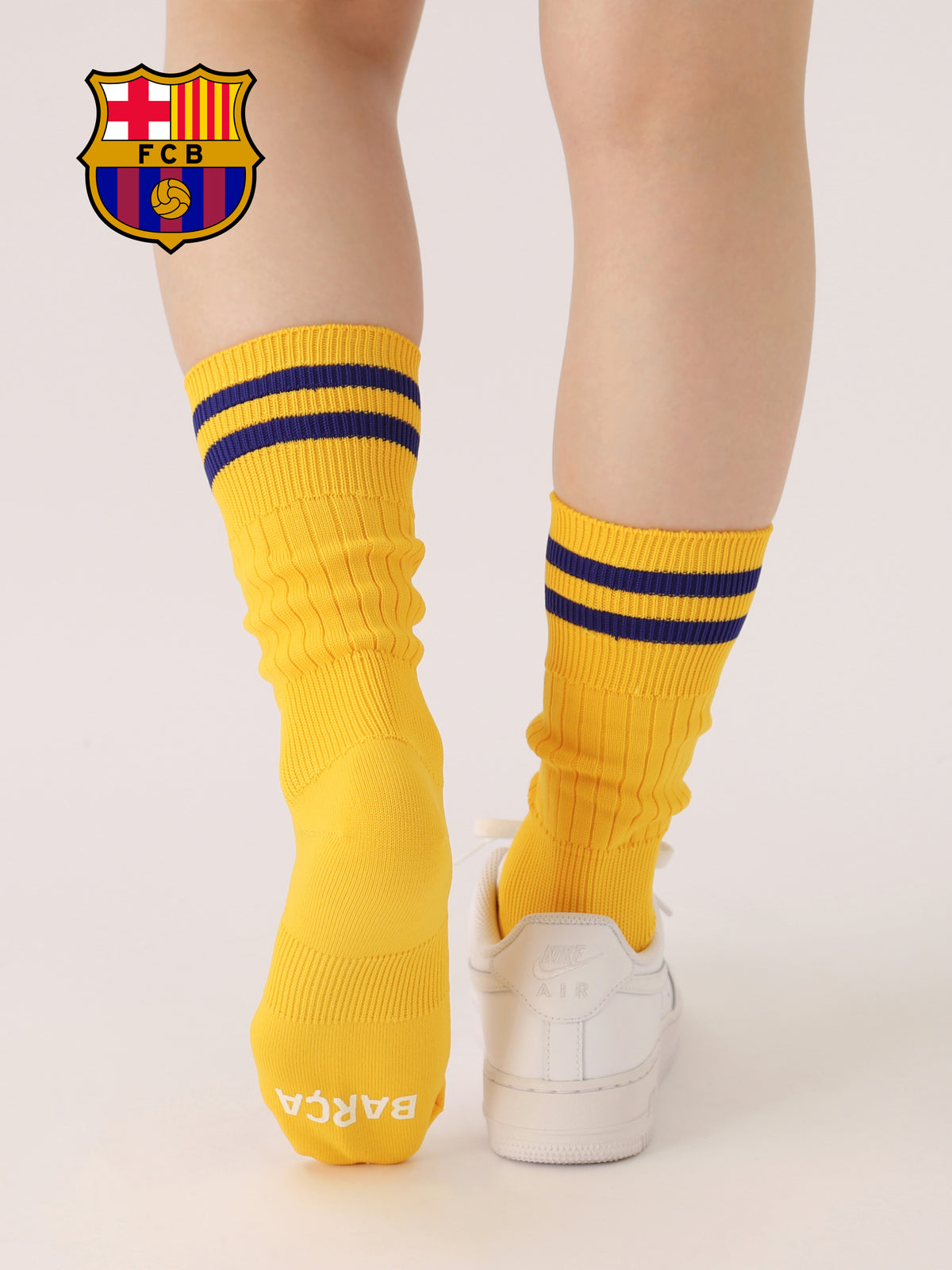 FCBarcelonaラインハイカット / 23-25cm - イエロー