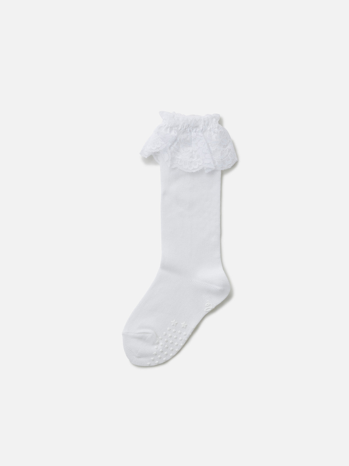 【キッズ】レース付ハイソックス / 13-15cm