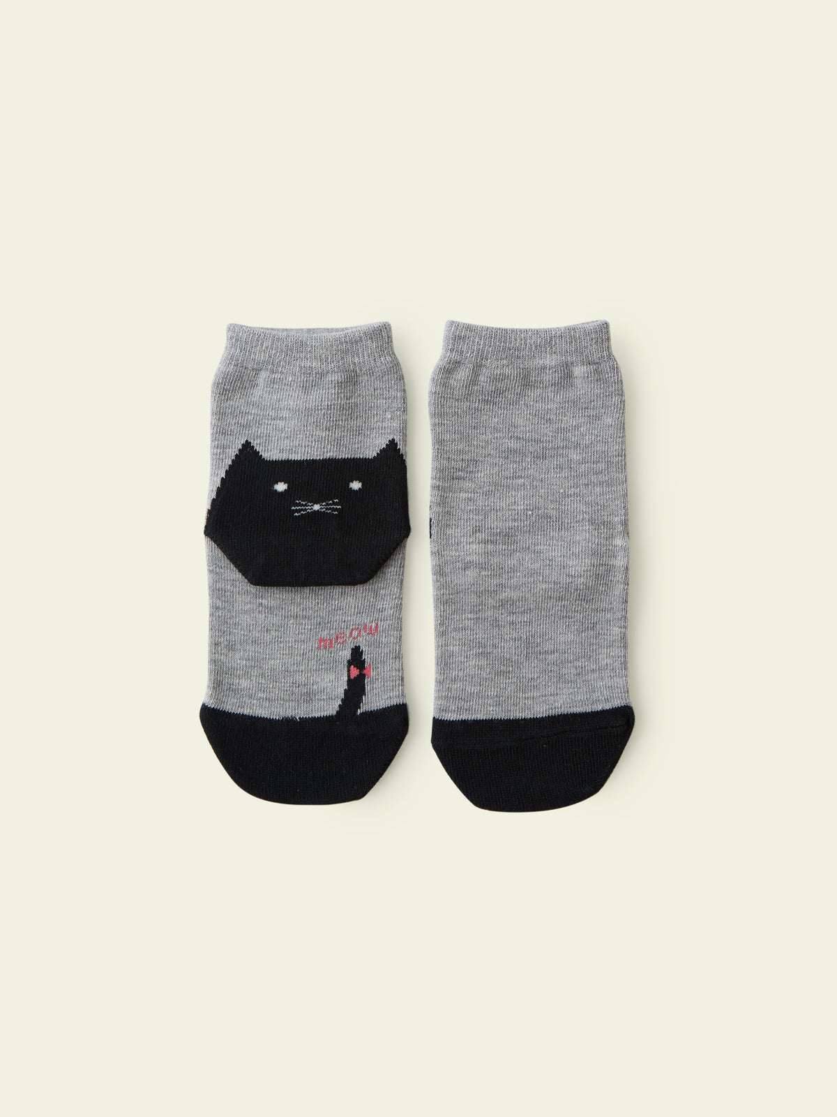 【3足1,485円】キッズ かかとねこソックス / 19-21cm