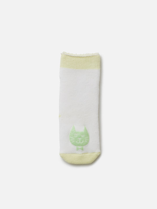 【ベビー】暗闇で光る猫パイルハイソックス / 7-9cm