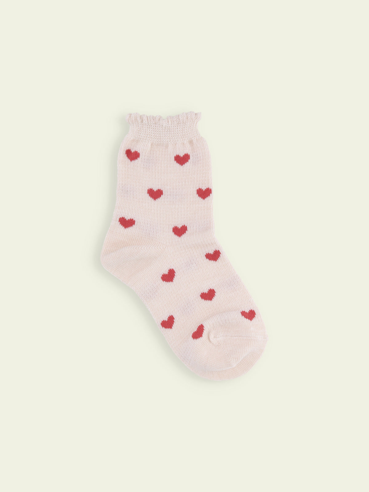 【3足1,485円】キッズ ピコワッフルハートショートソックス / 13-15cm