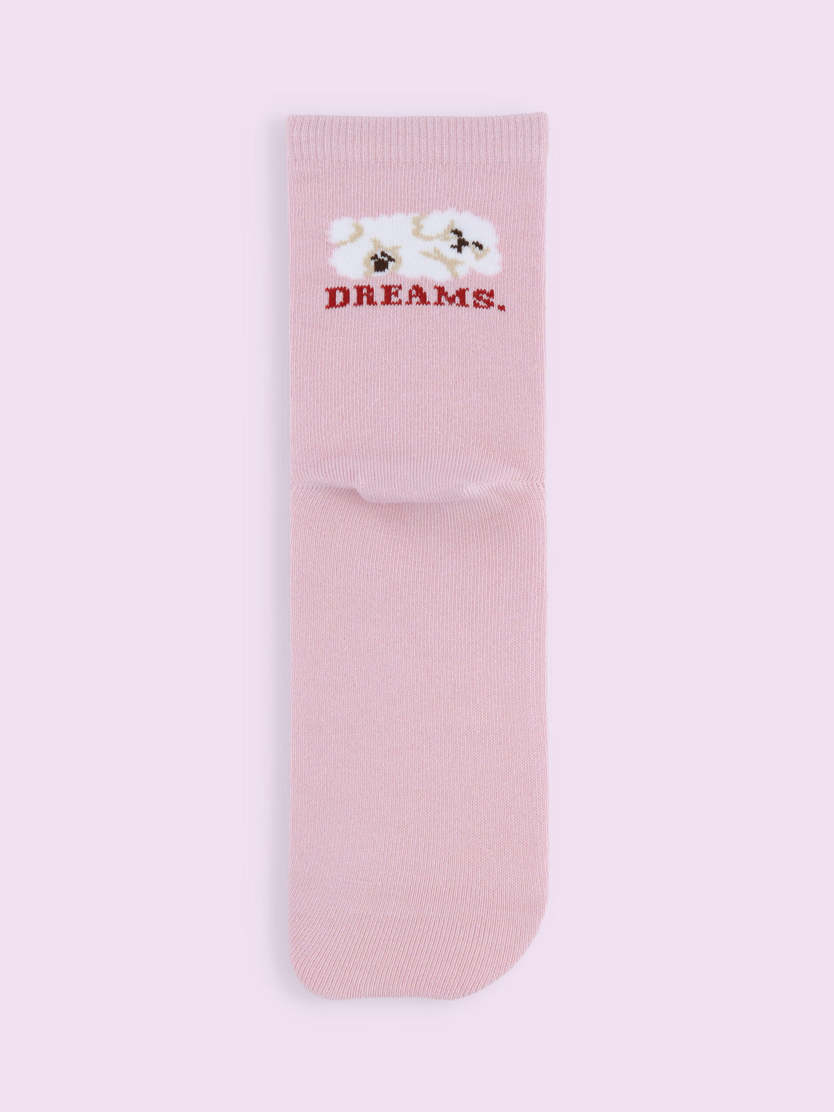 【3足1,485円】夢見るわんこショートソックス - ピンク