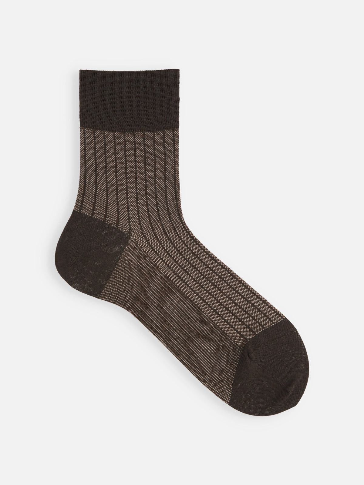 【Tabio MEN】綿麻JQストライプショートソックス(27.0～29.0cm)