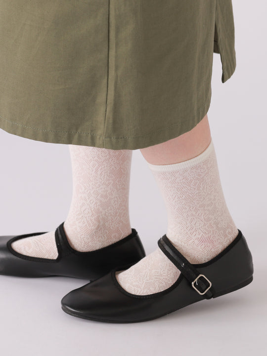 【3足1,485円】レーシーフラワーメッシュソックス