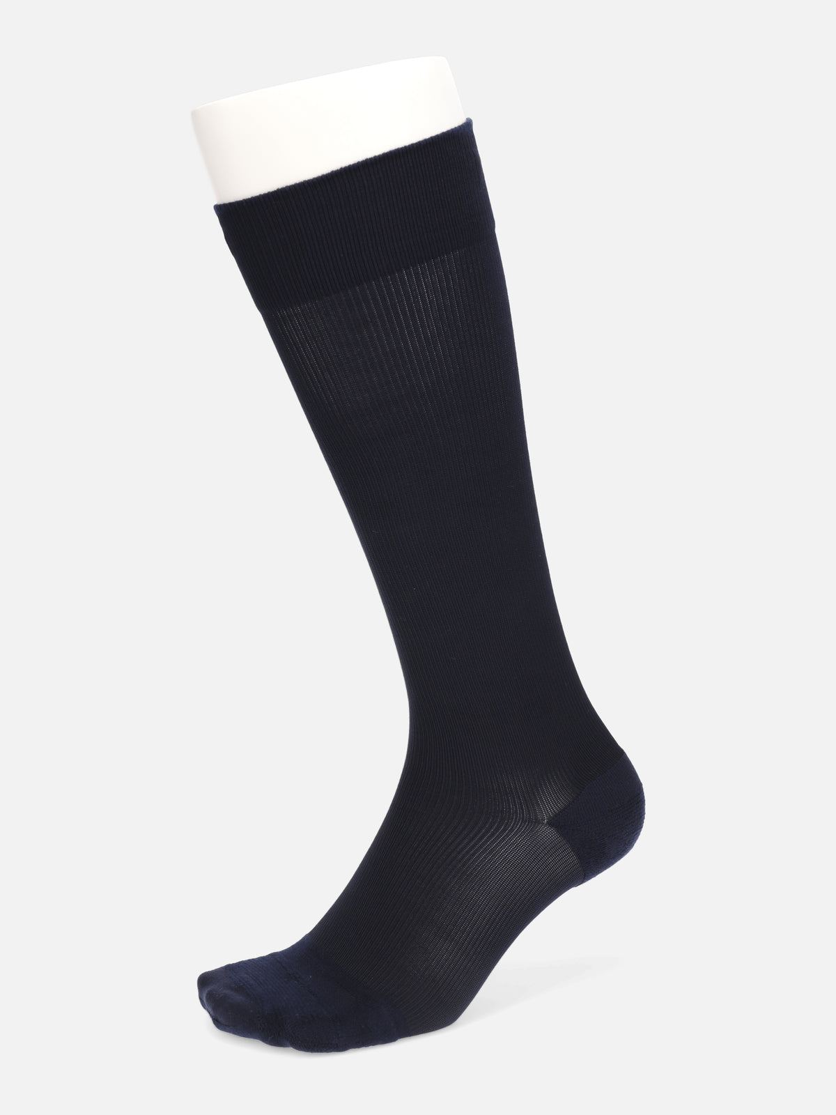 【Tabio MEN】ちょうどいいソフト着圧のハイソックス(25.0〜27.0cm) - ブラックネイビー