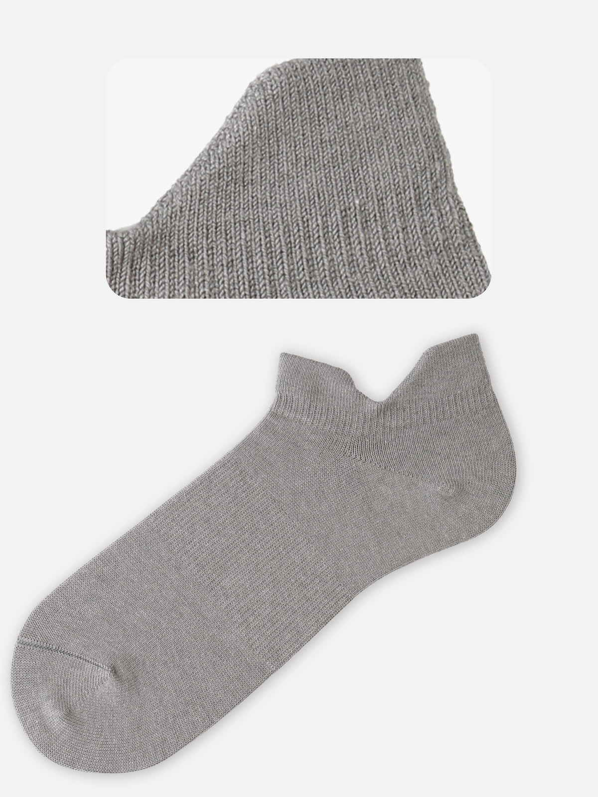 【Tabio MEN】ダブルガードスニーカー用ソックス(27.0～29.0cm) - ミドルグレー