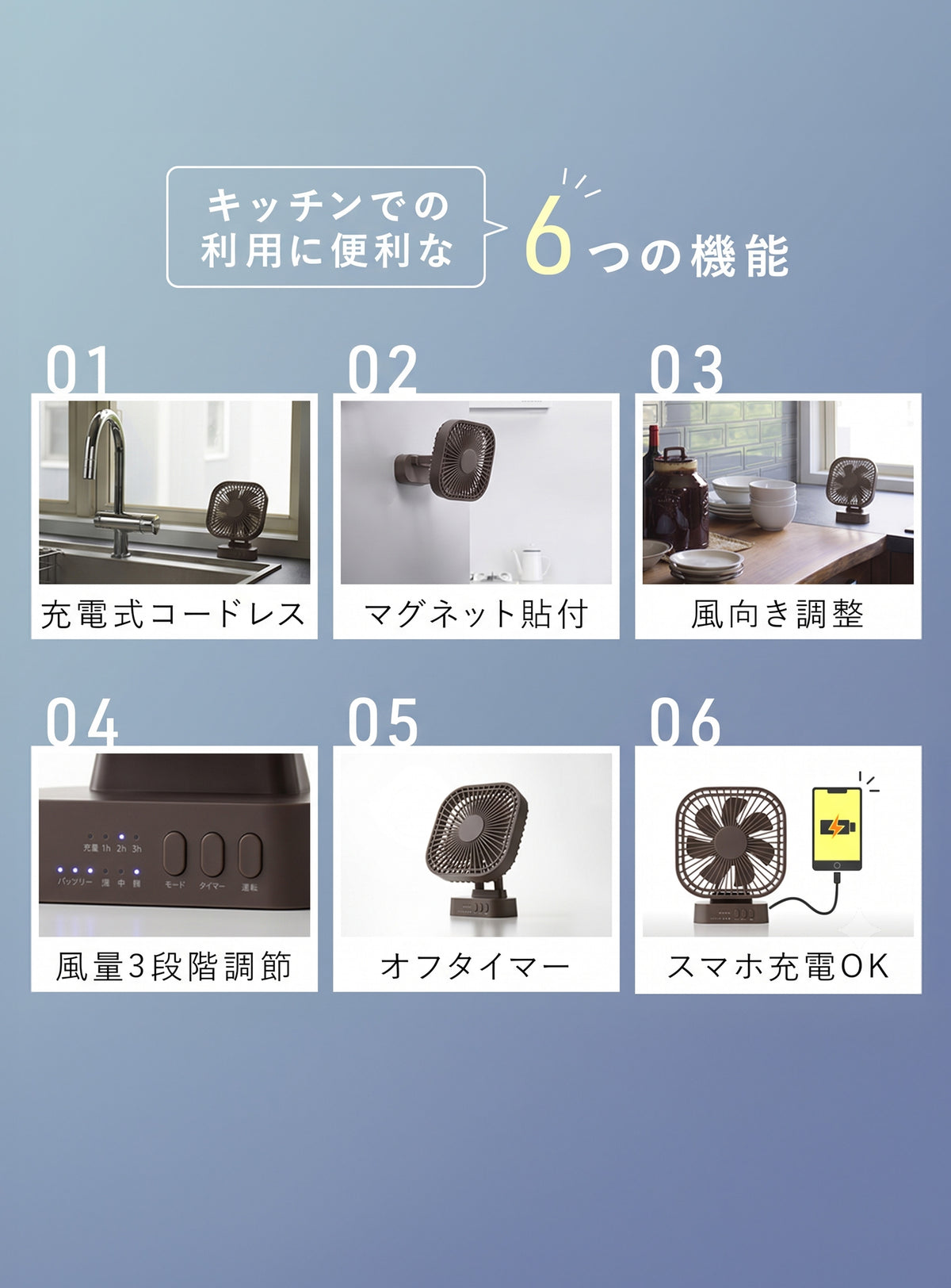 【THREEUP×靴下屋】WEB限定 冷感五本指ソックス・コードレスファンひんやりセット＜グレー＞