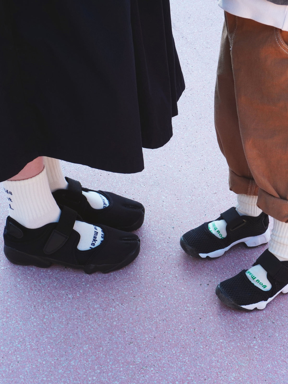 【WEB限定】キッズ メッセージソックス親子セット(アカ)