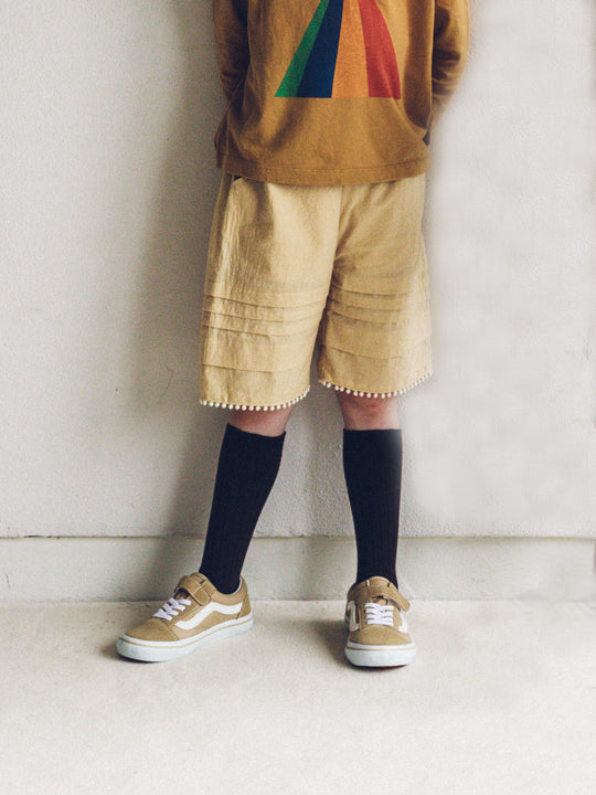 【キッズ】コットンリブハイソックス / 19-21cm