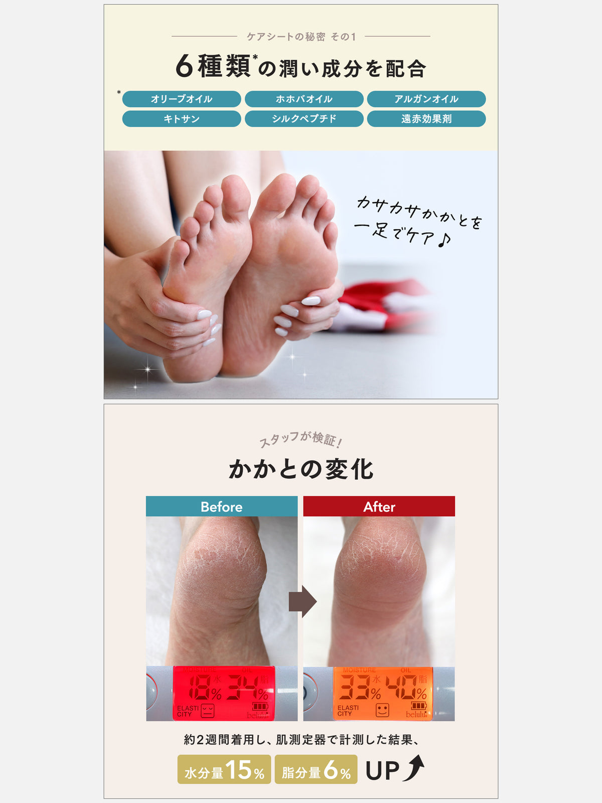 【履くだけながらかかとケア】WEB限定 かかとを包む、やさしい潤い。コットンブレンドソックス＜洗濯ネット付 2足セット＞