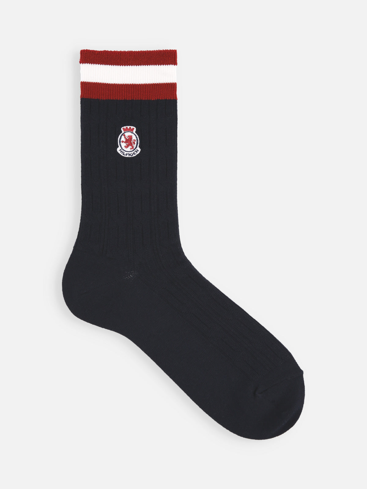 【MEN】TOMMY HILFIGER チルデンニットエンブレムソックス