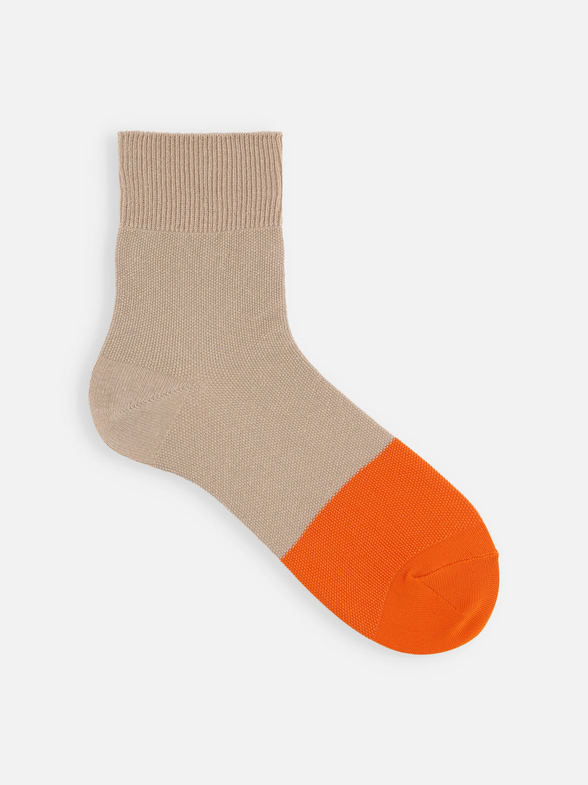 【Tabio MEN】つま先DRY綿麻混カノコショートソックス