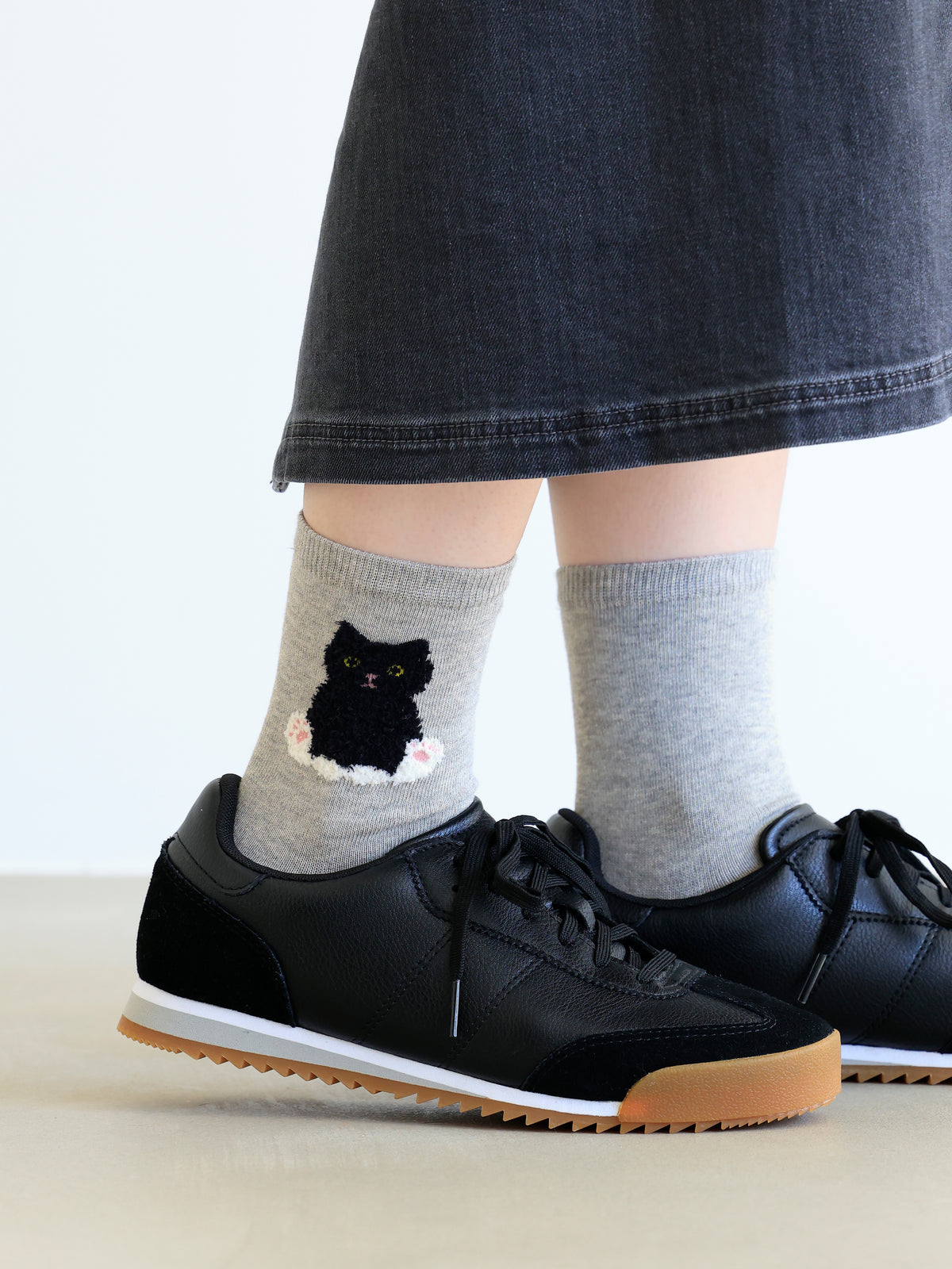 【3足1,485円】もふもふ靴下猫ショートソックス