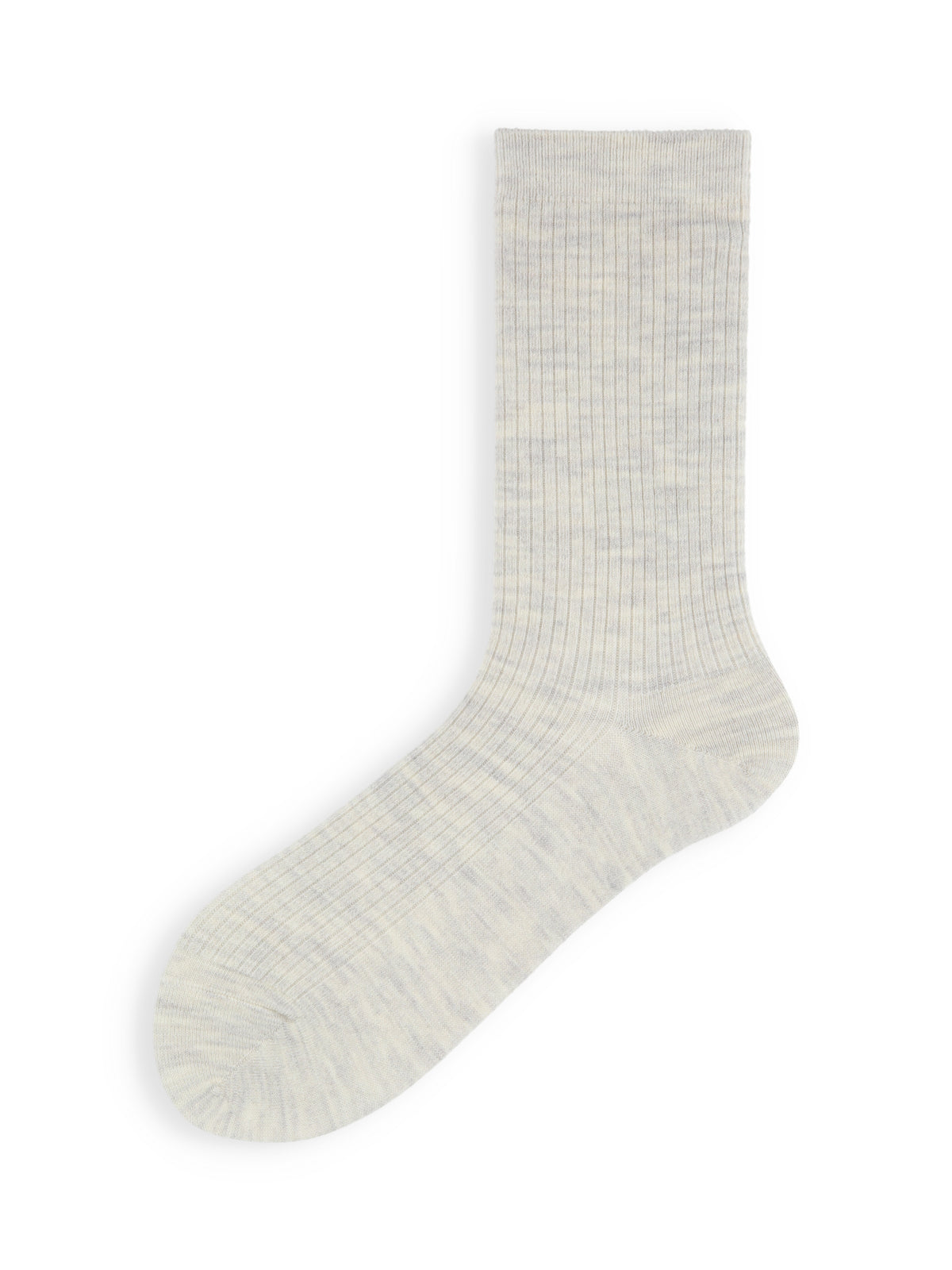 PUREWOOLを楽しむ薄手ベーシックリブミディ丈ソックス