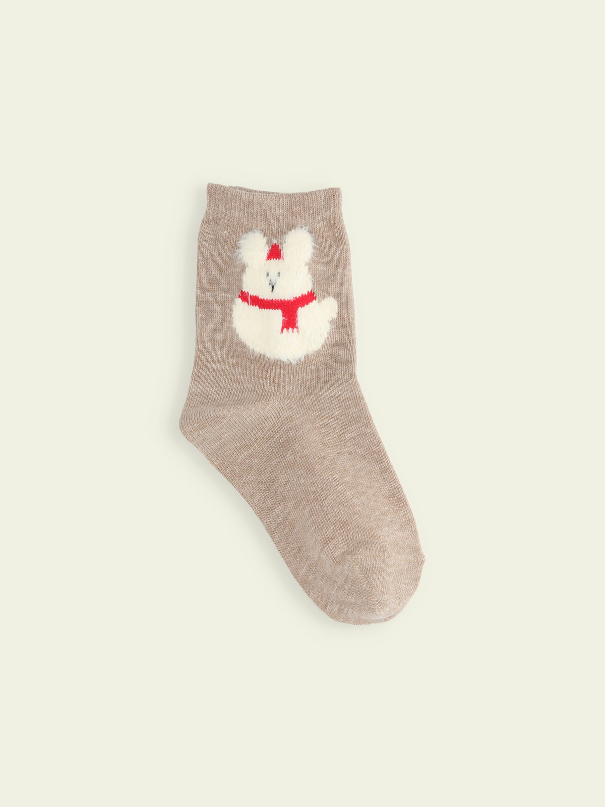 【3足1,485円】キッズ クリスマス限定 もふもふ動物ショートソックス / 13-15cm