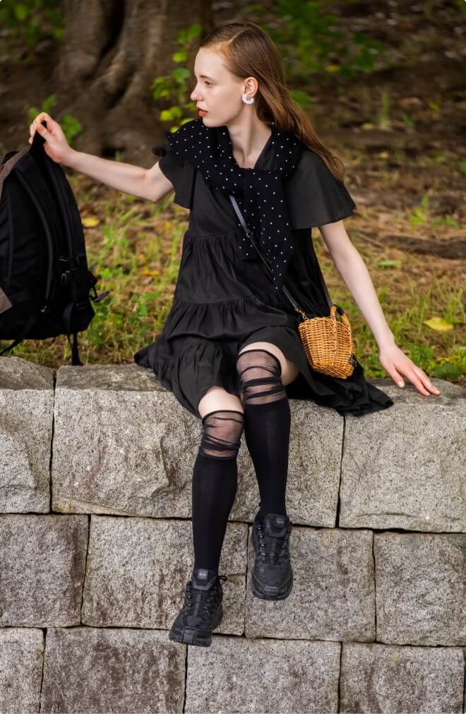 All black sneaker