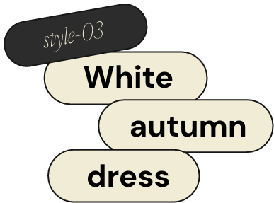 style-03 White autumn dress