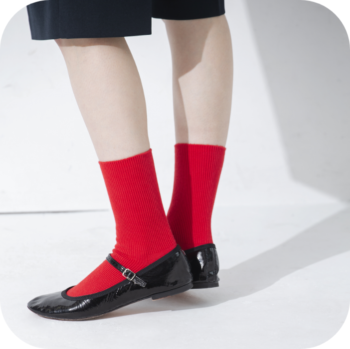 【WEB限定】すっきり細見え1×1リブソックス
