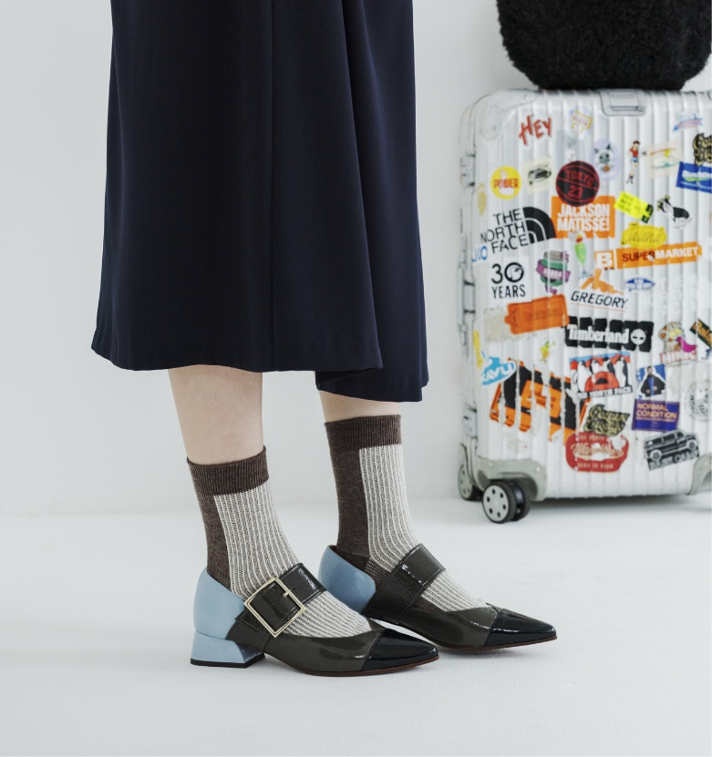 ふわふわラメバイカラーJQソックス