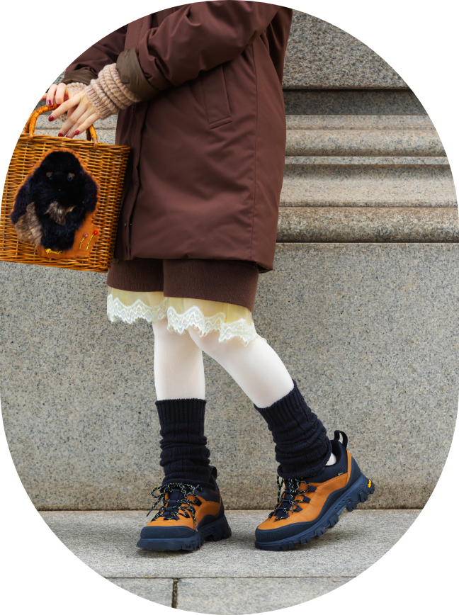 110デニール プレミアムタイツ 太リブルーズレッグウォーマー