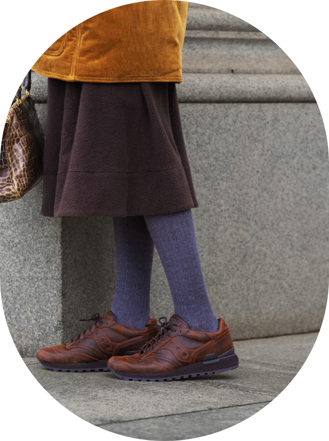 綿混ケーブルタイツ