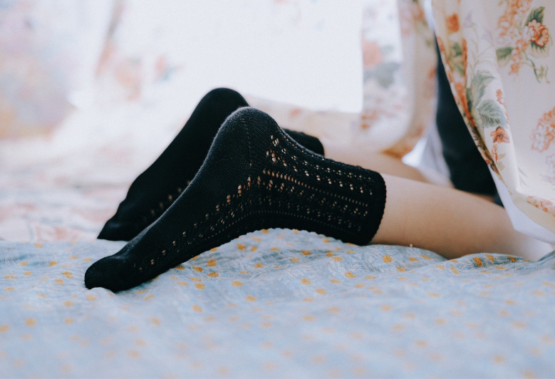 イルマックレースショートソックス クロ