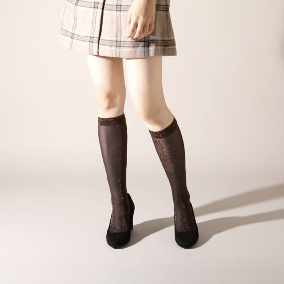 ラメハイソックスで2way