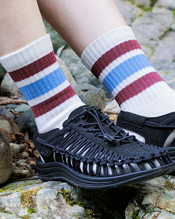 CUSHION LINE CREW SOCKS
