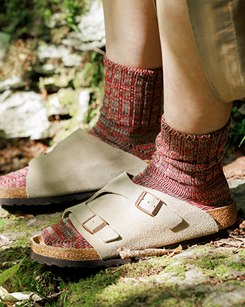 COLOR MIXED RIBBED SOCKS