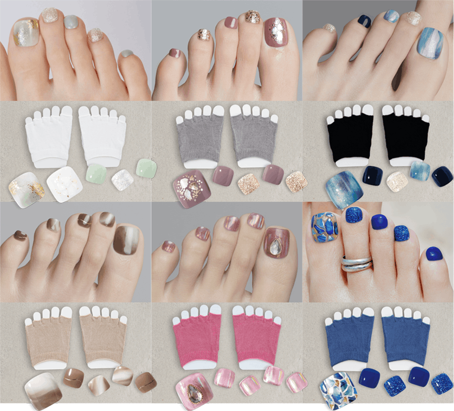 ohora(オホーラ)×靴下屋】WEB限定 ジェルネイルシール・パーツソックス